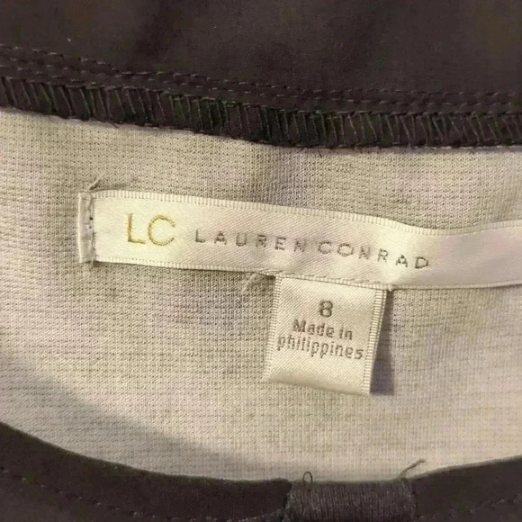 Lauren Conrad, size 8, pink flowers on black - Picture 3 of 4